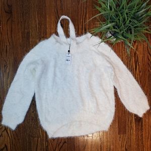 Express Shaggy Cream Swaeter